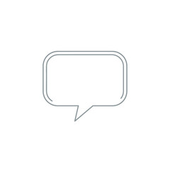 Fototapeta premium Empty speech bubble icon, communication symbol, chat message outline graphic