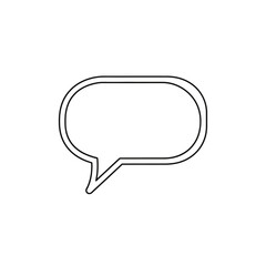 Naklejka premium Empty speech bubble icon, communication symbol, chat message outline graphic
