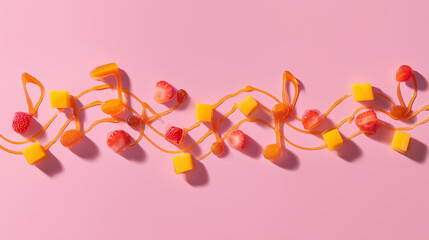 Fototapeta premium music sweet fruits