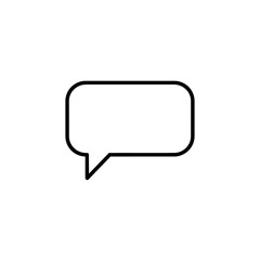 Naklejka premium Empty speech bubble icon, communication symbol, dialogue, message, chat, blank template