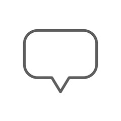 Fototapeta premium Empty speech bubble icon, communication symbol, isolated on white background