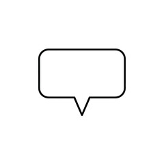 Fototapeta premium Empty speech bubble icon, communication symbol, isolated on white background, vector art