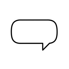 Naklejka premium Empty speech bubble icon, communication symbol, isolated on white background