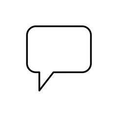 Naklejka premium Empty Speech Bubble Icon, Communication Symbol, Message Box, Dialogue Outline
