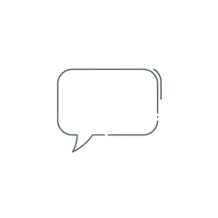 Naklejka premium Empty speech bubble icon, communication symbol, message box, dialogue cloud, chat vector
