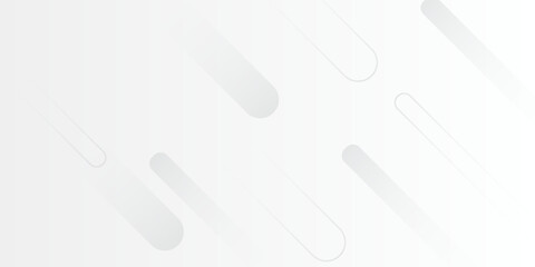 White abstract wide banner background with blue geometric shapes. Minimal geometric. Modern futuristic concept. Suit for cover, header, business, presentation