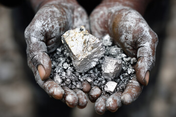 Holding silver ore