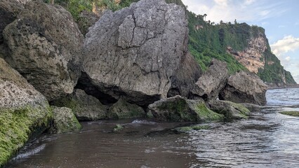 waterfall in the mountains