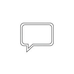 Fototapeta premium Modern speech bubble outline icon, communication symbol, simple vector illustration