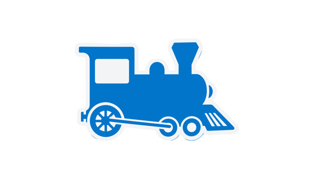 Blue train icon