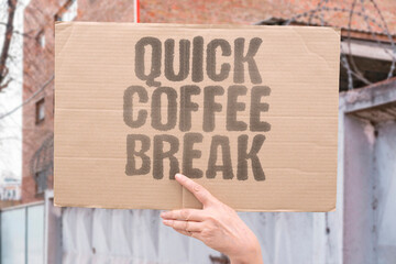 "Quick Coffee Break" A quick coffee helps her see if he respects her schedule. COFFEE. DATING. WOMEN. MEN. TIMING.