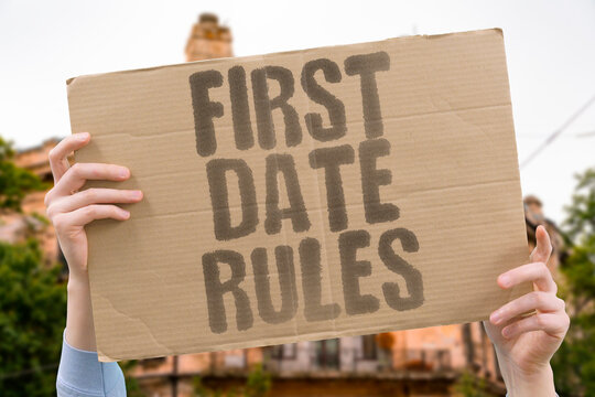"First Date Rules" A first date stays smooth when she sets expectations politely. FIRSTDATE. WOMEN. MEN. MANNERS. RESPECT.