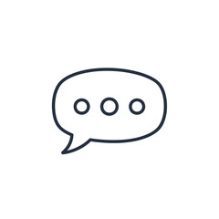 Simple outline speech bubble with ellipsis, representing conversation or waiting
