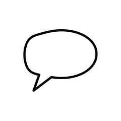 Simple Speech Bubble Icon - Blank Message Box for Communication
