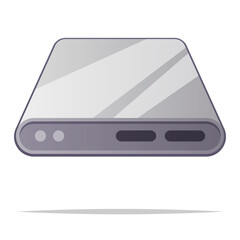 Portable external hard drive vector isolated illustration