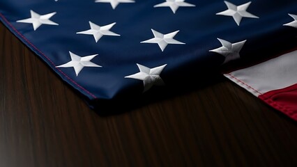 Abstract American Flag and Wood Grain Fusion - Red, White, Blue, Texture Art
