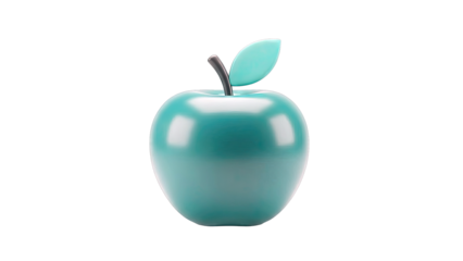 3D Teal Apple Icon