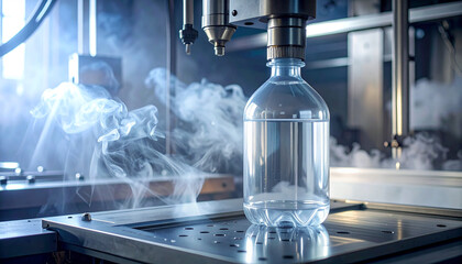 Industrial Machine With Smoke in Factory