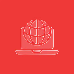 Global Network Laptop Icon