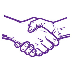 Obraz premium Handshake illustration symbolizing partnership and agreement in business and collaboration