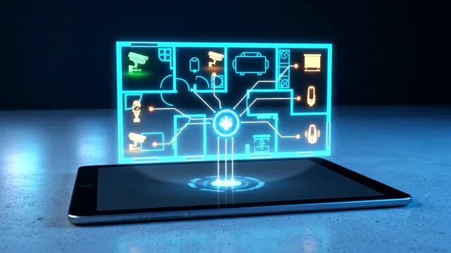 tablet pc with world map and application icons