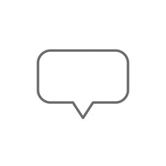 Fototapeta premium Speech bubble icon, empty message box, communication symbol, conversation, dialogue
