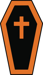 Obraz premium Orange and Black Hexagonal Shield with Plus Sign Vector Graphic Icon for Medical or Security Purposes