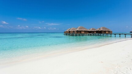 Luxury Maldives Style Beach with Overwater Villas