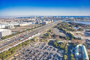 葛西臨海公園の観覧車からの眺め