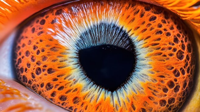 Macro eye detail, vibrant colors