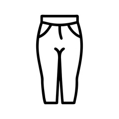A pant icon bold outline vector illustration design