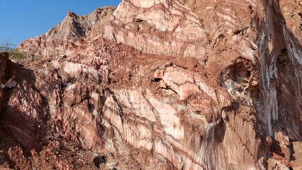 Salt Range Kalabagh mountains revealing vibrant crystalline salt geology formations