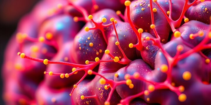 Close-up of colorful brain cells and synapses in action, mind, illustration - Powered by Adobe