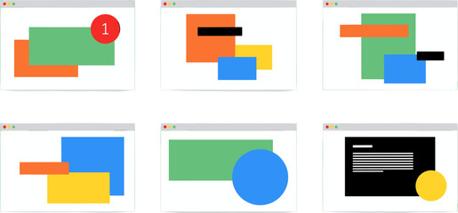 Obraz premium Abstract Vector Illustrations Collection