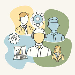 Team collaboration in business environment