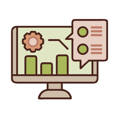 Computer display showing data analysis