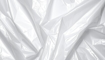 Close-up of crumpled, reflective white plastic (3)