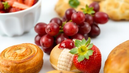 Assorted fruit and pastry platter