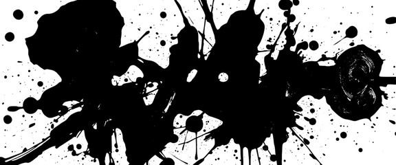 Vector graffiti style black ink art on white background
