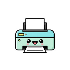 Cute Printer Illustration. (1)