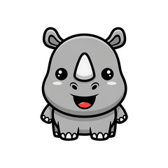 Cute Rhino Character. (1)