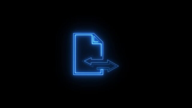 A glowing neon design highlighting file transfer, showcasing fast, secure, and seamless digital sharing for standout modern projects.