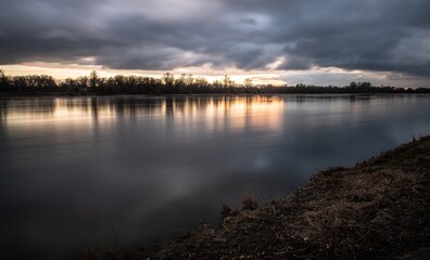sundown, woda, niebo, krajobraz, rzeka © Krzysztof  Jaworski