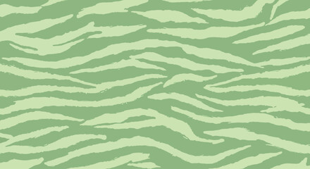 Tiger stripe pattern for modern textile and fashion design, Animal pattern in light green, and neutral pastel, Organic wavy stripes © MR.DEEN