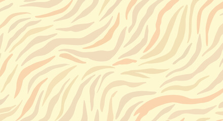 Pastel cream pattern with tiger stripes, Modern wildlife fur textures for textile design, Tiger skin background © MR.DEEN