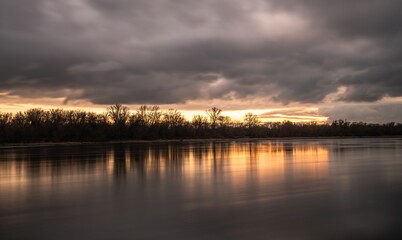 sundown, woda, niebo, krajobraz, rzeka © Krzysztof  Jaworski