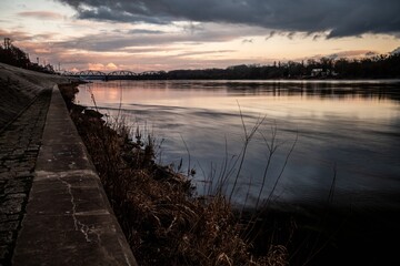 sundown, woda, niebo, krajobraz, rzeka © Krzysztof  Jaworski