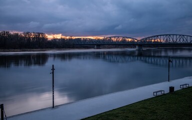 sundown, woda, niebo, krajobraz, rzeka © Krzysztof  Jaworski