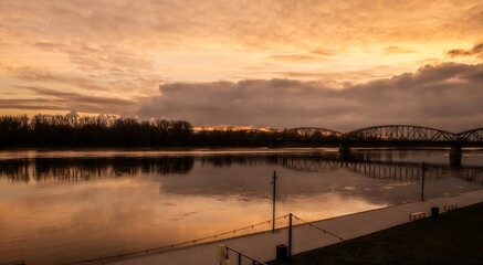 sundown, woda, niebo, krajobraz, rzeka © Krzysztof  Jaworski
