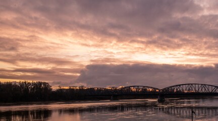 sundown, woda, niebo, krajobraz, rzeka © Krzysztof  Jaworski